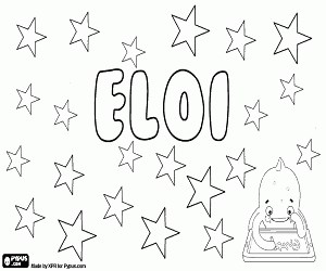 Eloi, male name in various languages coloring page printable game