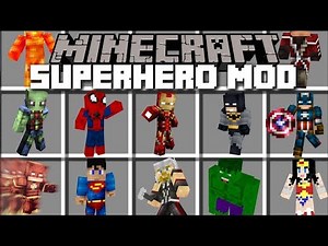 Minecraft SUPERHERO MOD / FIGHT AND SURVIVE THE FLASH AND BATMAN BATTLE!! Minecraft