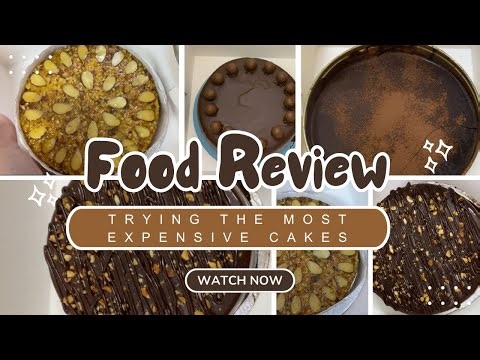 Food Vlogs Trying the most Expensive Chocolate Cakes and Almond cake Food review by Vlogger girl