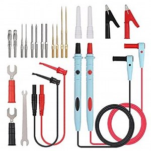 Neoteck 23-in-1 Multimeter Leads Kit, Professional and Upgraded Test Leads Set with Replaceable Gold-Plated Multimeter Probes, Alligator Clips, Test Hooks and Back Probe Pins.