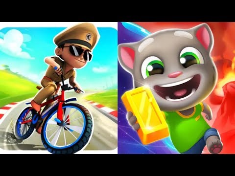Little Singham Cycle Race VS Talking Tom Time Rush Android New Update Gameplay