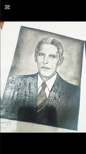 “Quaid-e-Azam Pencil Sketch ✏️ | Pakistani Art | #shorts #sketching #quaidazam”
