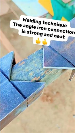 Welding Technique | The angle iron connection is strong and neat. #welding #technology #technique
