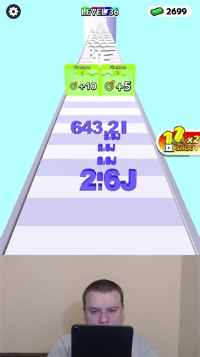Number Merge Run : Shooting ❗Level 36❗#shorts #games #NumberMergeRun