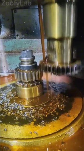 Insane Gear Cutting Process 🔥 Precision Metal Machining Satisfying! #machining #gearcutter