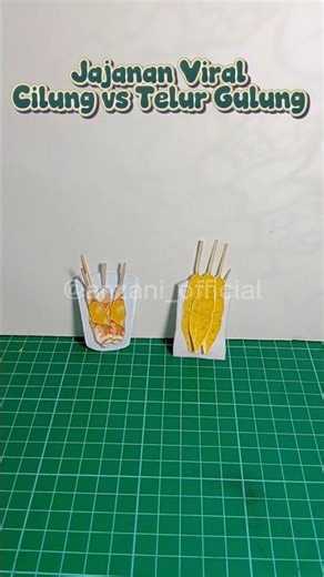 DIY Viral Snacks Paper Toy Cilung vs Telur Gulung| Stick & Play Food Game#shorts