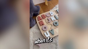Speedy Monkey Colorful Wooden Alphabet Puzzle | Non Toxic, Child-Safe Paint, Learning Toy for Kids, Educational Fun, Easy-Grasp Letters, Enhances Fine Motor Skills