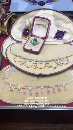 a few bits and bobs from the new york jewelry and object show last weekend. there is another one in the spring if you missed it! shoutout to @My Jewelry Diaries and @okay______fine for putting up with me 🩵 #jewelry #jewelrytok #jewelrytiktok #jewellery #jewellerytok #finejewelry #goldjewelry #charms #gold #antique #vintage #shopping #antiquejewelry #rings #nyc #newyorkcity