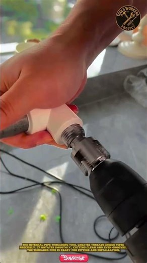 the process of making internal threads on pipes or fittings. #toolsworkersproject #tools #workers