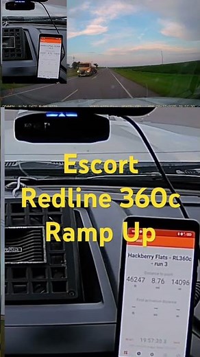 Escort Redline 360c ramps up during long range test #3