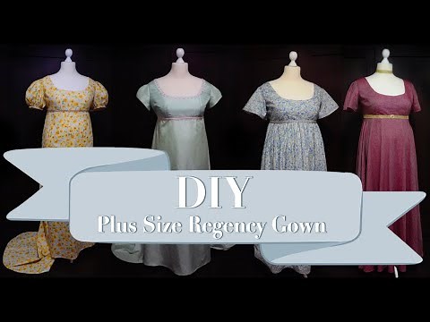 DIY Bridgerton Dress - Plus Size Regency Gown - With Pattern
