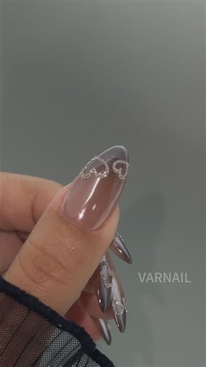 VARNAIL on Instagram: "🍫✨Would u like to wear this Nail Set on Valentine’s Day? 🛒(varnail.com) Base Coat Color Gel Polish - 072 Sugar Cocoa Matte Top Coat Ombre Powder Palette Nail Chrome - VC09 Diamond Liner Brush Jelly Elastic Gem Glue Gel Reflective Glitter - Silver Top Coat 🛒🛒🛒 Shop More Nail Supply at varnail.com or in our bio link 💝💝💝 PLEASE FOLLOW US TO GET THE TRENDY NAIL TECH! #nails #chromenails #cateyegel #naildesigns #nailart #ombrenails #nails💅 #nailsalon #nailbeauty #summe
