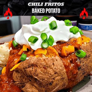 Delicious Chili & Fritos Baked Potato Recipe | Smokin' and Grillin' with AB