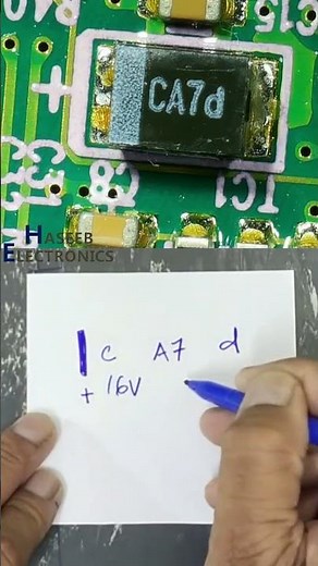 CA7 #Marking on #SMD Tantalum #Capacitor || Find Voltage and Capacitance #shorts