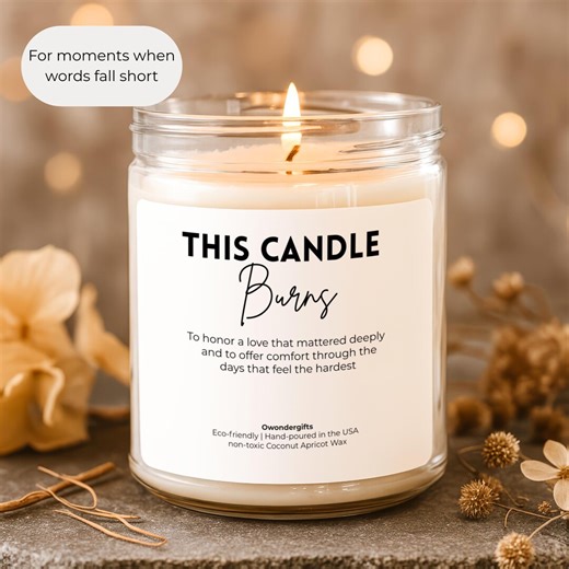 Sympathy Candle for Loss of Husband, Bereavement Gift for Widow, Memorial Candle, Remembrance Gift - Etsy