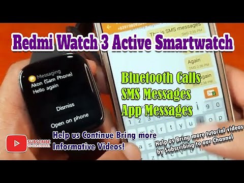 Redmi Watch 3 Active Smartwatch - Bluetooth Voice Call, SMS Messages, WhatsApp Application Demo