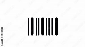 Pack icon of barcode, scan, code, scanner, qr code, price tag, label, sale, discount, offer, badge, bars, lines, payment, | 4K Alpha, Transparent Background | Animated Outline Icons, Interface Design
