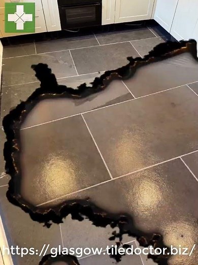 Renovating a New Slate Floor Ruined by Plasterers in Giffnock Glasgow #SlateFloorCleaning #slate
