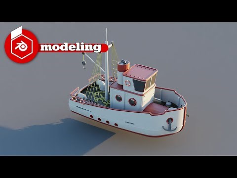 Blender fish boat modeling tutorial free download