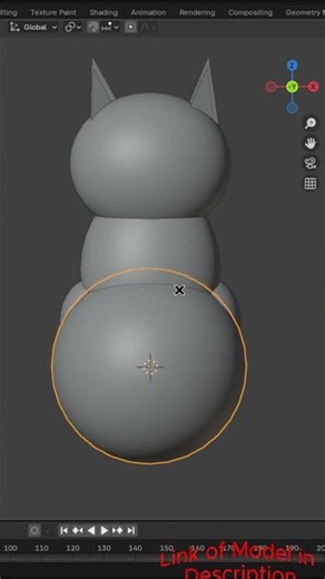 Making a Cute 3D Cat in Blender Using ONLY Simple Shapes #cat #blender #model