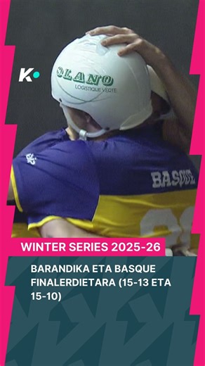 Barandika eta Basque Winter Series 2025-2026 txapelketako finalerdietarako sailkatu dira, Urrutia eta Del Rio bi setetan garaituta (15-13 eta 15-10). Hemen partidako azken tantoa eta irabazleen adierazpenak 🙌🏼 @eramanjaialai @jaialainews @eitb @euskaltelebista @xabibaran @thibault_basque #eitbkirolak #zestapunta #winterseries #kirolakeitb #pilota | EITB Kirolak