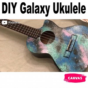 How cool is this Galaxy Ukulele! 🌌 Video Credit to Kelaska! Link to original video in the comments! 👇 | Canvas