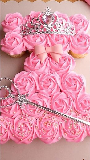 How to make a beautiful princess cupcake cake 💖 👑 (easy) #cakedecorating #princesscake
