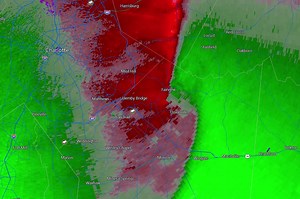 The clear rotation from Union County this morning on radar. Along with the damage reports, eyewitness reports and with the radar data, I will be shocked if survey crews don't confirm a tornado. Likely EF-0 to EF-1 possibly. #ncwx #unioncounty #cltwx #wcnc | Brad Panovich Meteorologist