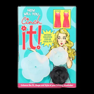 NEW Cinch it! MULTI 5 Pack Clothing Clips for Dresses, T-Shirts, Scarv