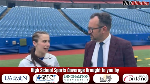 Addison Morgan of Webster Schroeder Girls Flag Football after beating Clarence 32-19 to advance to the #NYSPHSAA Class B State semifinals Brought to you by: Daemen University, Binghamton University, SUNY Cortland & Logistics Plus | WNY Athletics