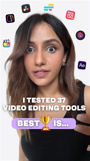 Farheen Ahmad 🍊 on Instagram: "I tested 37 video editing tools & apps and found the BEST one! Finally I’ve been using it to edit my reels & YouTube videos (not sponsored) You also don’t need a Video Editor anymore, you can pretty much edit your own videos easily with some helpful AI features like identifying main clips from the footage and removing bad takes, B-roll add, transitions, text, audio & sound effects! This tool gives me a lot of flexibility too, without being too complex, expensive o