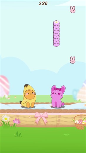 Three Little Kitten Short - Banana Cat & Pinky Sprunki - Duet Cats #popcat #music #game #cute #meow