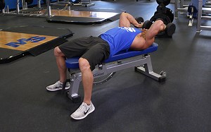 Lying Pronated Dumbbell Tricep Extension