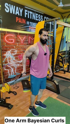 One Arm Bayesian Curls 💪🏻 ऐसे करे Big Biceps exercise One Arm Bayesian Curl 😍