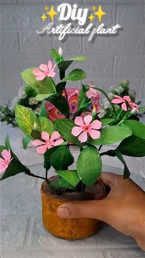 Diy artificial plant 🪴 🩷💚||#shorts #viral #youtubeshorts #craftideas #handmade