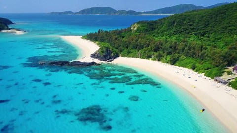 Floating in blue: A drone journey over the Kerama Islands