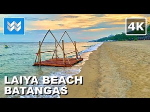 [4K] Laiya Beach in San Juan Batangas Philippines 🇵🇭 Resorts Walking Tour & Travel Guide