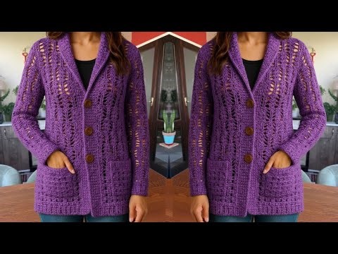 CRAZY Easy crochet stitch! This Crochet Stitch is SO Pretty: Unique Crochet Pattern for cardigan