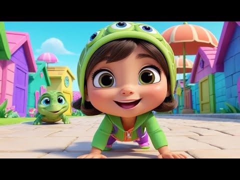 Little Turtle Crawl and Count | Fun Kids Song | Educational Nursery Rhyme