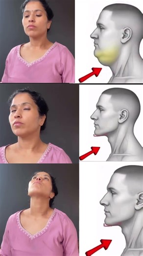 3 Neck Exercises for Double Chin & Neck Fat #neckexercise #neckfat #faceyoga #yogashorts