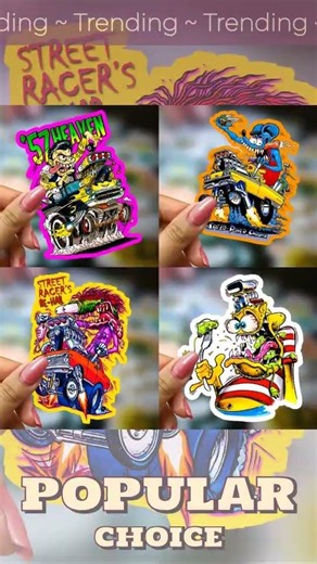 Rat Fink Ed Roth Vinyl Decals 50pcs Hot Rod Custom Car Bike Skateboard Sticker