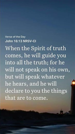 Verse of the Day John 16:13 NRSV-CI