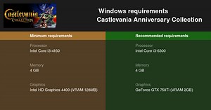 Castlevania Anniversary Collection System Requirements — Can I Run Castlevania Anniversary Collection on My PC?
