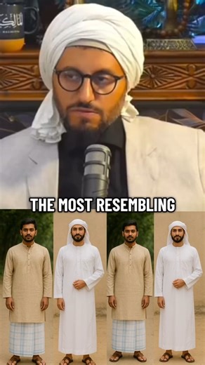 Ark of Sunnah on Instagram‎: "Interesting fact: Bangladeshi lungi attire is very similar in essence to what the early Muslims wore. This resembles what the Arabs at the time of the Prophet ﷺ used to wear, known as the izār (for the lower body) and ridāʾ (for the upper body). The clothes of Rasūlullāh sallallāhu ‘alayhi wa sallam were simple. They generally comprised of a sheet, a long qamīs, and a shawl. He loved the long qamīs. The opening used to be at the chest The clothing of Rasūlullāh sall