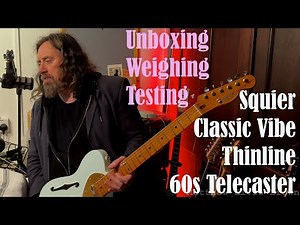 Fender Squier Classic Vibe FSR 60s Thinline Telecaster Sonic Blue Unbox and test Keeley Muse Driver