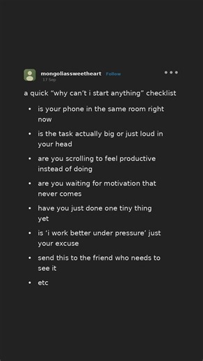 a quick “why can’t i start anything” checklist