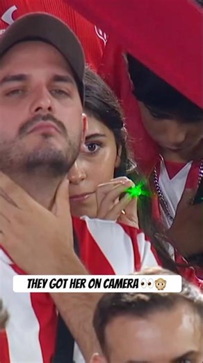 They found the laser girl 😳 #football