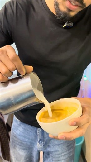 Making art on coffee step by step ☕️