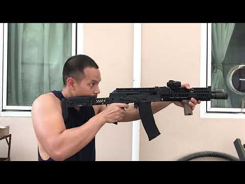 AK Alpha | GHK AK 105 hard recoil | full travel in steel plate rapid fire