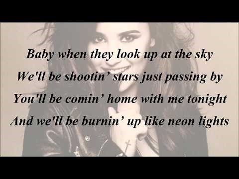 Demi Lovato - Neon Lights (with Lyrics)